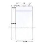 Printed ID Badge Holder with Flap (Holds card size : 4 X 8)