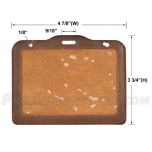 Imprinted Leather Name Card Holder (Holds card size : 4 1/2 X 3 1/8)
