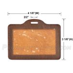 Imprinted Leather Badgeholders (Holds card size : 3 3/4 X 2 1/2)