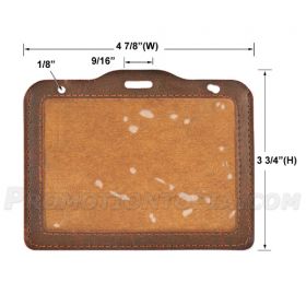 Imprinted Leather Name Card Holder (Holds card size : 4 1/2 X 3 1/8)