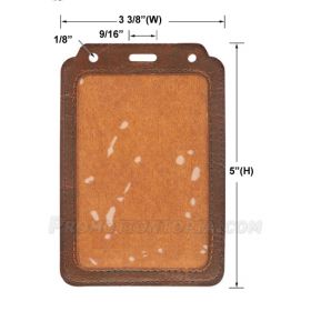 Leather ID Badge Holder (Holds card size : 3 3/4 X 2 1/2)