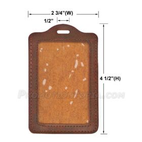 Leather ID Holder (Holds card size : 2 1/2 X 3 3/4)
